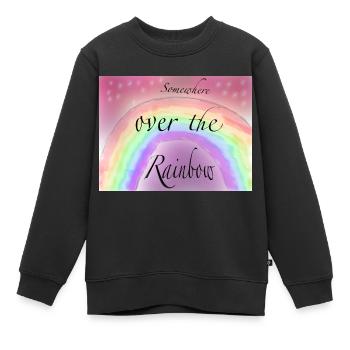 Somewhere Ober the rainbow - Kinder Premium Organic Sweatshirt - Schwarz - Vorne - AI Model Kid Female (0cm)
