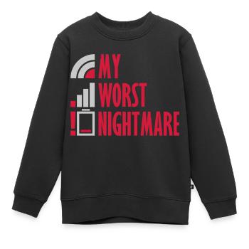 Mon pire cauchemar Logos - Sweat Premium enfant bio - noir - Devant - AI Model Kid Female (0cm)