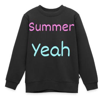 Sommer - Kinder Premium Organic Sweatshirt - Schwarz - Vorne - AI Model Kid Female (0cm)