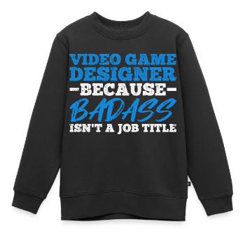 Video Game Designer - Kinder Premium Organic Sweatshirt - Schwarz - Vorne - AI Model Kid Female (0cm)