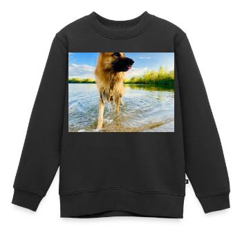Altdeutscher Schäferhund - Kinder Premium Organic Sweatshirt - Schwarz - Vorne - AI Model Kid Female (0cm)