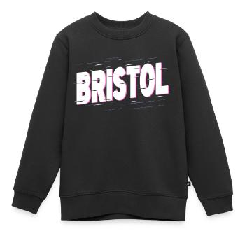 Bristol Angleterre UK City Writing Home Amour - Sweat Premium enfant bio - noir - Devant - AI Model Kid Female (0cm)