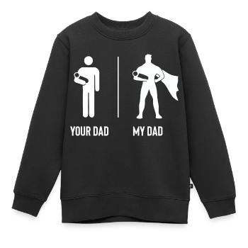 ton père, mon père - Sweat Premium enfant bio - noir - Devant - AI Model Kid Female (0cm)