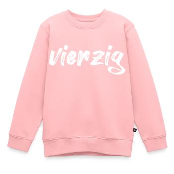 vierzig 40 Schriftzug - Kinder Premium Organic Sweatshirt - Rosa - Vorne - AI Model Kid Female (0cm)