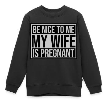 ma femme est enceinte - Sweat Premium enfant bio - noir - Devant - AI Model Kid Female (0cm)