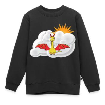 Dragon pour bébé, thème ludique pour enfants - Sweat Premium enfant bio - noir - Devant - AI Model Kid Female (0cm)