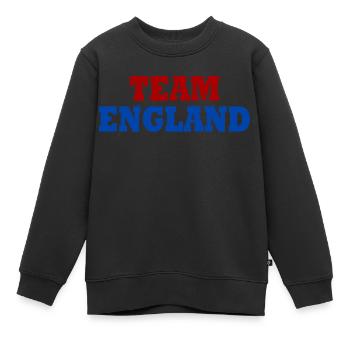 England - Kinder Premium Organic Sweatshirt - Schwarz - Vorne - AI Model Kid Female (0cm)