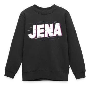 Jena Allemagne Ville Écriture Accueil Amour - Sweat Premium enfant bio - noir - Devant - AI Model Kid Female (0cm)