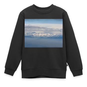 Les Alpes - Sweat Premium enfant bio - noir - Devant - AI Model Kid Female (0cm)