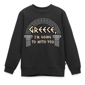 Antike Griechische Mythologie und Griechisches - Kinder Premium Organic Sweatshirt - Schwarz - Vorne - AI Model Kid Female (0cm)