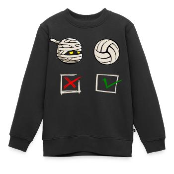 lustige VOLLEYBALL-motivation VOLLEYBALLSPIELER - Kinder Premium Organic Sweatshirt - Schwarz - Vorne - AI Model Kid Female (0cm)