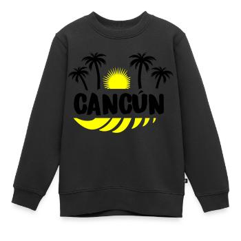 Cancun - Kinder Premium Organic Sweatshirt - Schwarz - Vorne - AI Model Kid Female (0cm)