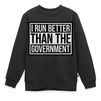 mieux fonctionner que le gouvernement - Sweat Premium enfant bio - noir - Devant - AI Model Kid Female (0cm)