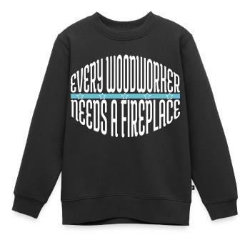 Charpentier Sweats à capuche et sweat-shirts Menuisier Maçon - Sweat Premium enfant bio - noir - Devant - AI Model Kid Female (0cm)