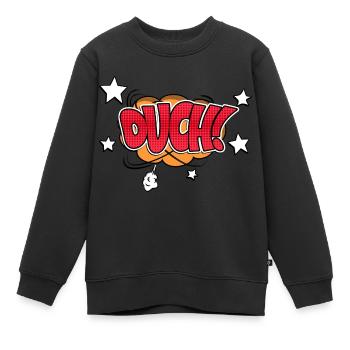 Au! Comic Style Bubble Graffiti Schriftzug - Kinder Premium Organic Sweatshirt - Schwarz - Vorne - AI Model Kid Female (0cm)