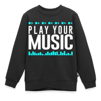 Spiel deine Musik, Joue ta musique - Sweat Premium enfant bio - noir - Devant - AI Model Kid Female (0cm)