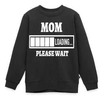 Maman charge maman maman - Sweat Premium enfant bio - noir - Devant - AI Model Kid Female (0cm)