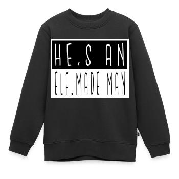 baby funny gym bedroom beards dinosaur moon - Kinder Premium Organic Sweatshirt - Schwarz - Vorne - AI Model Kid Female (0cm)