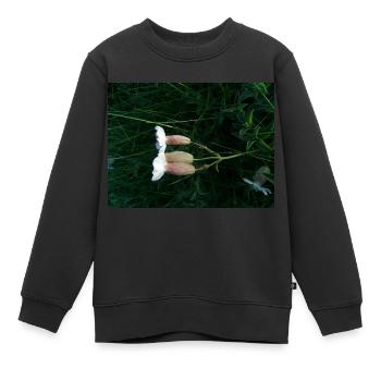 Blume liegt im Wind - Kinder Premium Organic Sweatshirt - Schwarz - Vorne - AI Model Kid Female (0cm)