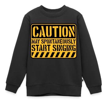 peut spontanément commencer à chanter - Sweat Premium enfant bio - noir - Devant - AI Model Kid Female (0cm)