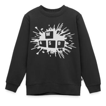 PC Computer WASD Tastatur - Kinder Premium Organic Sweatshirt - Schwarz - Vorne - AI Model Kid Female (0cm)
