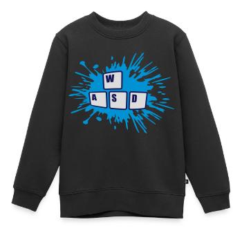 Gamer WASD Tastatur Tasten - Kinder Premium Organic Sweatshirt - Schwarz - Vorne - AI Model Kid Female (0cm)