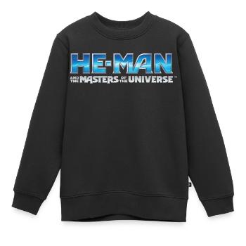 Masters Of The Universe Et He-Man Logo - Sweat Premium enfant bio - noir - Devant - AI Model Kid Female (0cm)