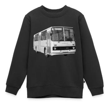 Ikarus 260 Bus Hongrie RDA Ostalgie - Sweat Premium enfant bio - noir - Devant - AI Model Kid Female (0cm)