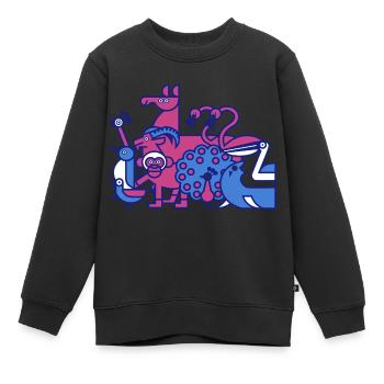 Parc animalier de Penscynor - Sweat Premium enfant bio - noir - Devant - AI Model Kid Female (0cm)
