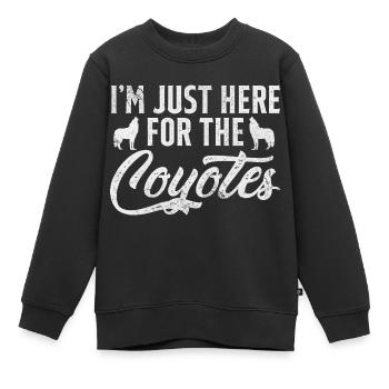 I'm Just Here For The Coyotes - Animal Lover - Kinder Premium Organic Sweatshirt - Schwarz - Vorne - AI Model Kid Female (0cm)