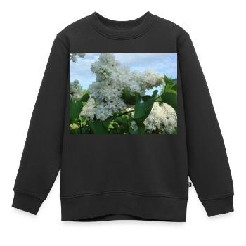 Lilas farci blanc - Sweat Premium enfant bio - noir - Devant - AI Model Kid Female (0cm)