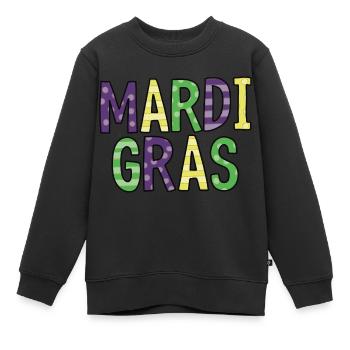 Joyeux Mardi Gras - Sweat Premium enfant bio - noir - Devant - AI Model Kid Female (0cm)