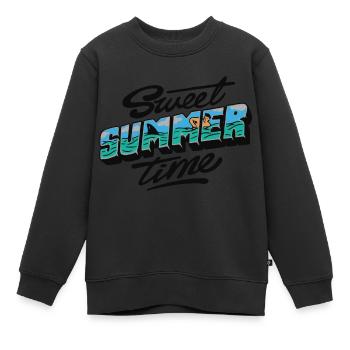 Été, Été, Été, Bonne Humeur - Sweat Premium enfant bio - noir - Devant - AI Model Kid Female (0cm)