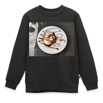 Lava Cake mit Eis Nachtisch Dessert - Kinder Premium Organic Sweatshirt - Schwarz - Vorne - AI Model Kid Female (0cm)