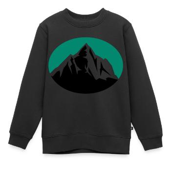 Montagne - Sweat Premium enfant bio - noir - Devant - AI Model Kid Female (0cm)