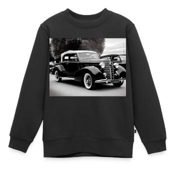 Véhicule vintage des années 50, noir et blanc, génératif - Sweat Premium enfant bio - noir - Devant - AI Model Kid Female (0cm)