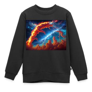 blue red sky - Kinder Premium Organic Sweatshirt - Schwarz - Vorne - AI Model Kid Female (0cm)
