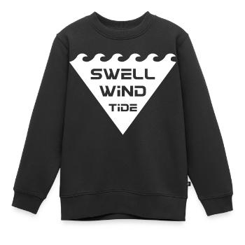 Surfing Surfboard Surfer Geschenkidee - Kinder Premium Organic Sweatshirt - Schwarz - Vorne - AI Model Kid Female (0cm)
