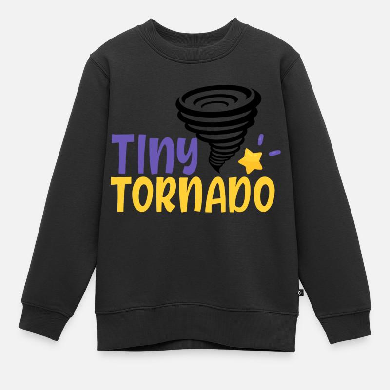 tiny tornado 01 - Kinder Premium Organic Sweatshirt - Schwarz