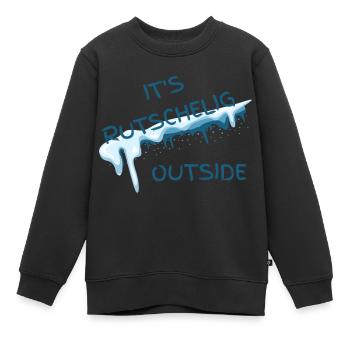 Winter - Rutschig / Glatt - Kinder Premium Organic Sweatshirt - Schwarz - Vorne - AI Model Kid Female (0cm)