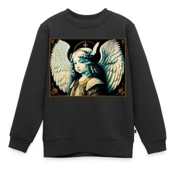 Kleiner Engel - Kinder Premium Organic Sweatshirt - Schwarz - Vorne - AI Model Kid Female (0cm)