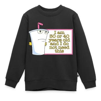 i am 30 or 40 years old and I do not need this - Sweat Premium enfant bio - noir - Devant - AI Model Kid Female (0cm)