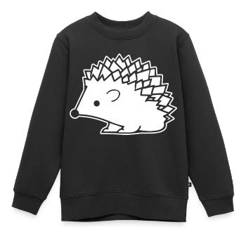 Igel Wald Stachelig Tier - Kinder Premium Organic Sweatshirt - Schwarz - Vorne - AI Model Kid Female (0cm)