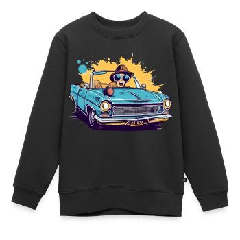 Emma im Cabrio - Kinder Premium Organic Sweatshirt - Schwarz - Vorne - AI Model Kid Female (0cm)
