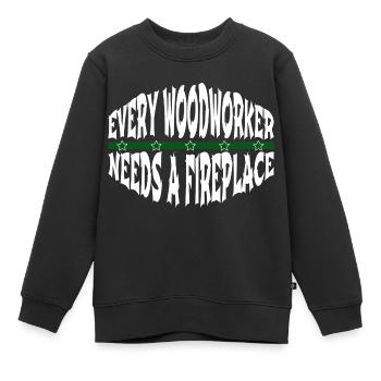 Les t-shirts de charpentier de l’Union adorent le marteau-piqueur - Sweat Premium enfant bio - noir - Devant - AI Model Kid Female (0cm)