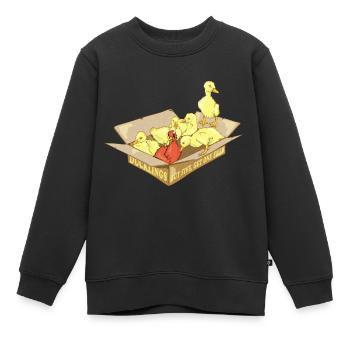 Evil Duckling - Kids Premium Organic Sweatshirt - black - Front - AI Model Kid Female (0cm)