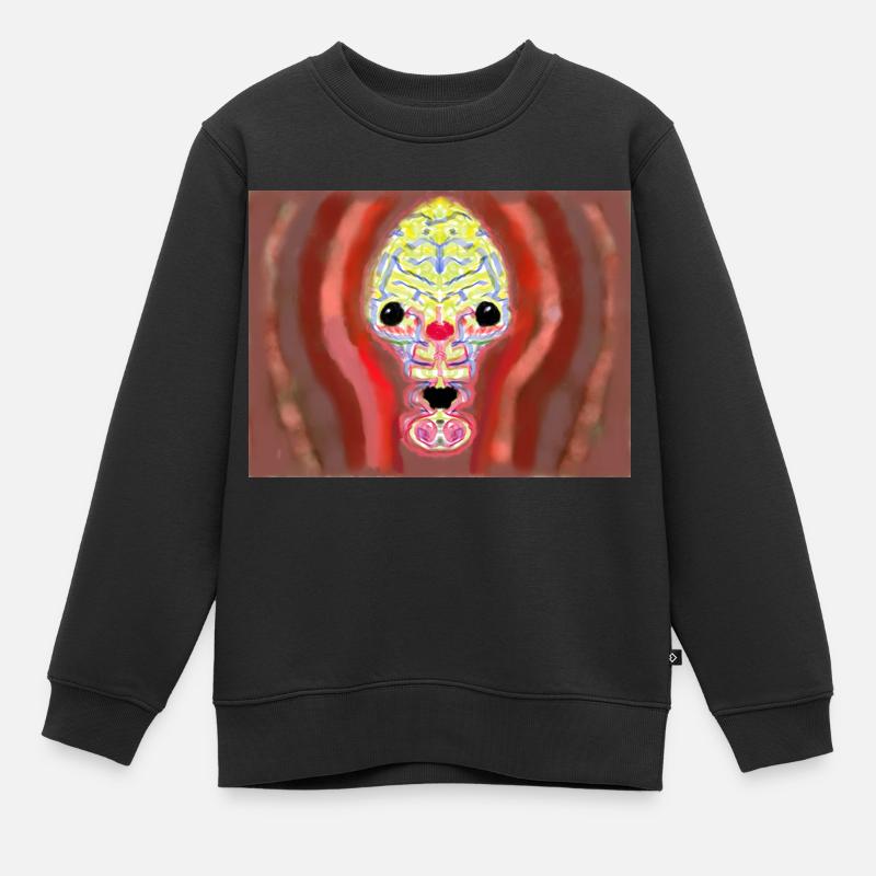 Crazy skull - Kids Premium Organic Sweatshirt - black