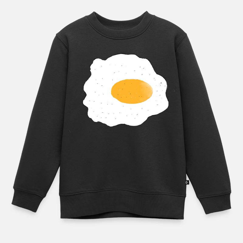 Fried egg - Kids Premium Organic Sweatshirt - black