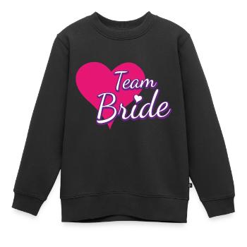 Équipe Bride Heart - Sweat Premium enfant bio - noir - Devant - AI Model Kid Female (0cm)