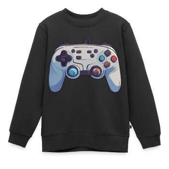controller - Kinder Premium Organic Sweatshirt - Schwarz - Vorne - AI Model Kid Female (0cm)